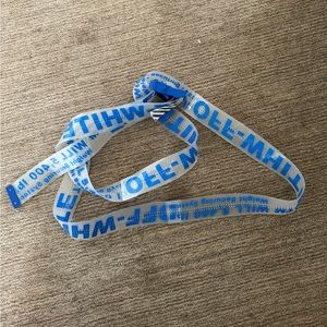 Off white belt blue and clear white gummy clear belt